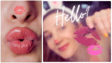 Bunny Stuck In Your Screen! ~ Up Close Glass Kissing, Licking, Tapping, etc. #asmr 🐰 🎀