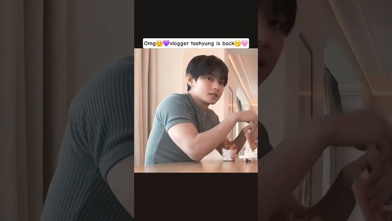 Omg🤗💜vlogger taehyung is back🫢🩷#taehyung #ytshorts #taehyungedit #taehyungff