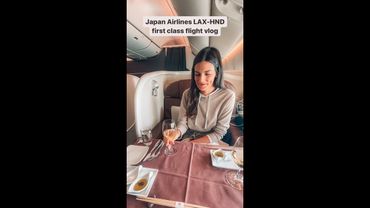 12 hours in Japan Airlines first class!! #shorts #firstclass #japanairlines #jal #plane #travel