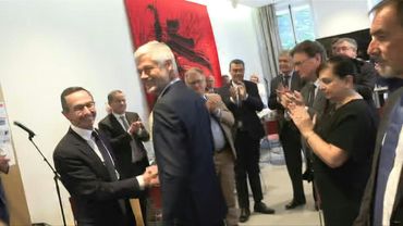 LR: Bruno Retailleau arrives for a group meeting at National Assembly | AFP