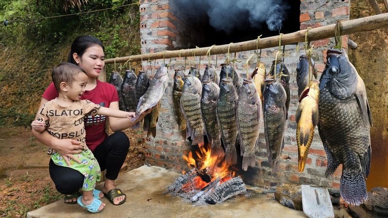 "How to make tilapia marinated with traditional spices and smoked to sell at the market".