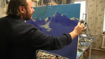 Игорь Сахаров, научиться писать горы маслом  горный пейзаж