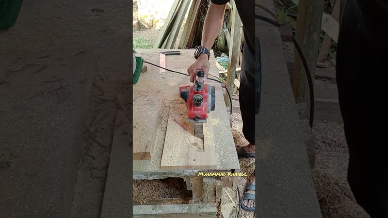 teknik sederhana tukang kayu dalam proses menyamakan ukuran kayu #woodworking #woodidea