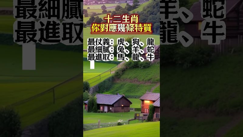 十二生肖，你對應幾條特質 #生肖  #運勢  #玄學 #風水