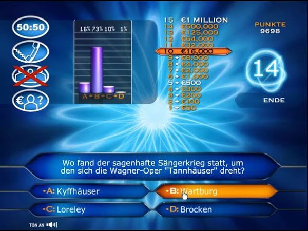 Wer wird Millionär Risiko (King) 12.093 von skillgaming.de