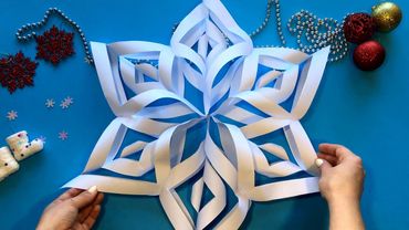 БОЛЬШАЯ объемная СНЕЖИНКА из БУМАГИ за 5 минут!