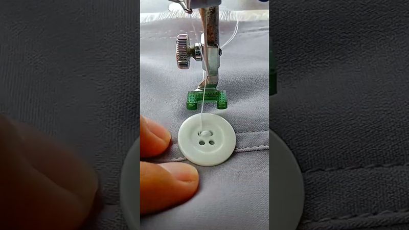 sewing buttons using a sewing machine #sewing