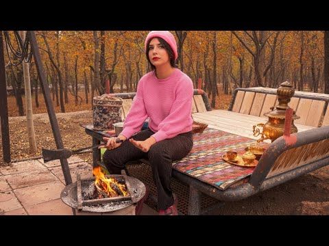 Rainy Village Morning | Cooking Dessert on Fire, Tea, & Cozy Farm Life 🌧️🔥🐓🍮