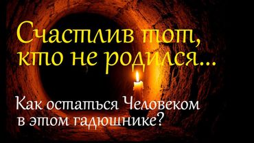 Счастлив тот, кто не родился... Как остаться Человеком в этом гадюшнике?..