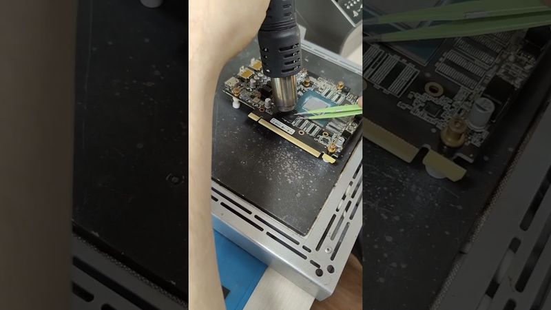 Ремонт видеокарты RTX 3060 Ti. Артефакты. Нет изображения. Замена памяти на Samsung