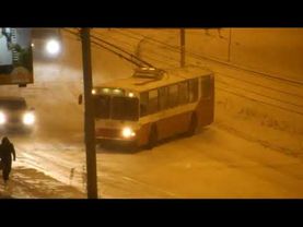 Пробуксовка троллейбуса в Ижевске
