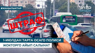 1-ИЮЛДАН ТАРТА ОСАГО ПОЛИСИ ЖОКТОРГО АЙЫП САЛЫНАТ