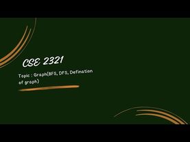 DS Graph(BFS, DFS, Defination of graph)