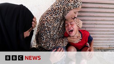 Children queuing for supplements killed in Israeli strike in Gaza, hospital says | BBC News