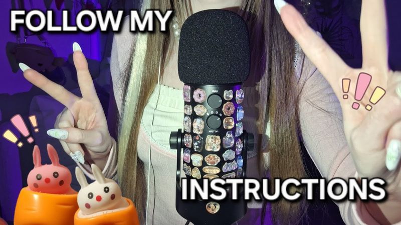 ASMR | Follow my instructions! | Whispering, tapping, for sleep.