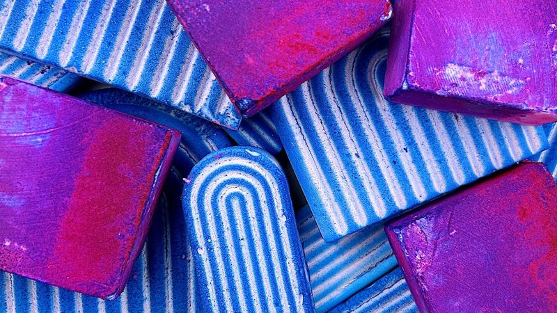 Dyed chalk★COLORED GYM CHALK★Crispy powder★Compilation set★Oddly satisfying video★