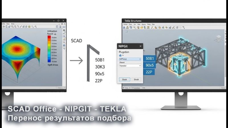 [НИП-Склад] 10 Обновление сечений в Tekla через NIPGit | Перенос результатов из SCAD за 5 минут