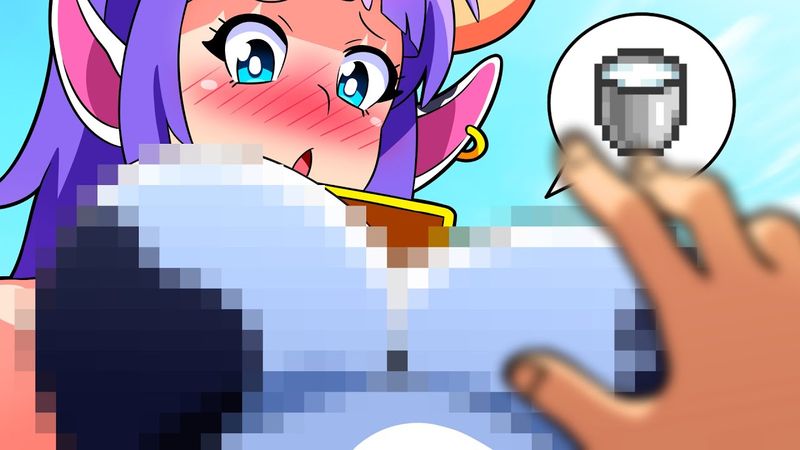 Milking a Cow in Minecraft 🥛🤤 (Animation)