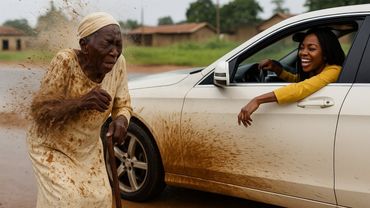 La fille d'un milliardaire a éclaboussé une pauvre vieille femme avec de l'eau sale