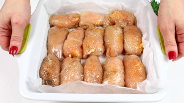 Я не Ожидала,что из КУРИНОГО ФИЛЕ будет так СОЧНО! Очень вкусные рулетики с Суперской начинкой