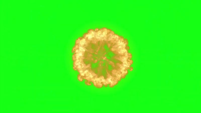 Fire explosion green screen effect