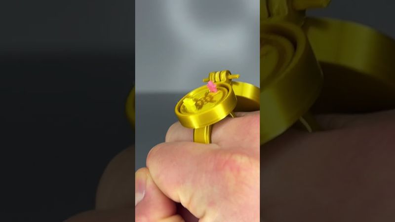 3D Printed Spongebob BFF Ring