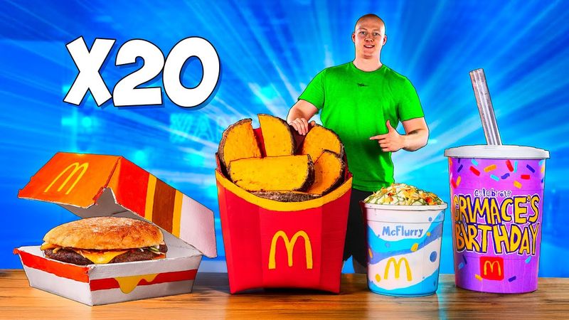 Menu McDonald’s ×20! / Spicchi di patate / Royal Cheeseburger / McFlurry.