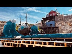 Wagnermania: Flying Dutchman on a monumental set in a quarry in Austria