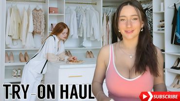 [4K] Transparent Try on haul  | No bra | Get ready with me
