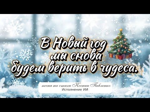 "В Новый год мы снова будем верить в чудеса " новая песня  на стихи Ксении Павленко .