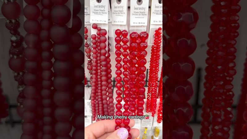 DIY cherry earrings🍒 #cherry #jewelry #jewelrymaking #tutorial #diyearrings #diyjewelry #fruitart