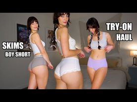 Skims Boyshort Try-On Haul