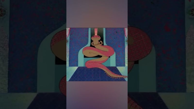 El hombre y una serpiente mágica