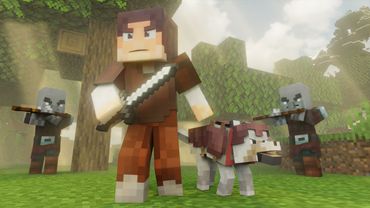 A Wolf With Armor (Pillager Attack) (Minecraft Animation)