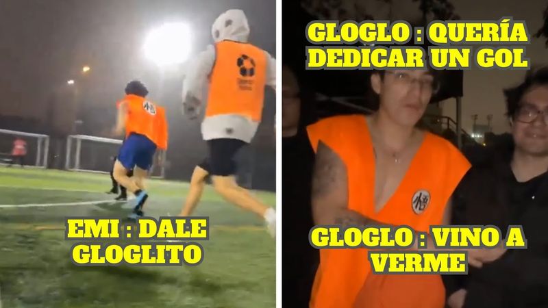 EMIKUKIS VIENDO COMO GLOGLO JUEGA EN LA PICHANGA + GOL DEDICADO