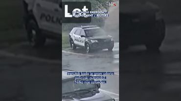 Trenutak kada je grom udario policijski automobil ⚡