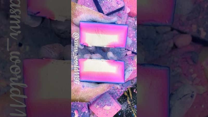 Blink Dyed Blocks #crushingtime #slimevideos #relax #oddlysatisfying #soap #crunchycrumbles #asmr