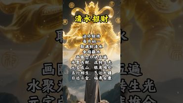 《祝由密咒》清水招財法！想要財源滾滾！財富一天比一天多！你就這樣做！接了！轉發！功德無量！#正能量 #招財進寶 #道家文化 #國學智慧 #古人的智慧 #弘揚傳統文化 #玄學 #國學文化 #運勢 #轉運