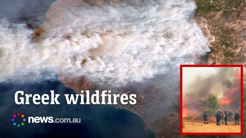 Satellite images reveal scale of Greek wildfires