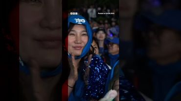 Crowds react as new South Korean president announced. #SouthKorea #BBCNews