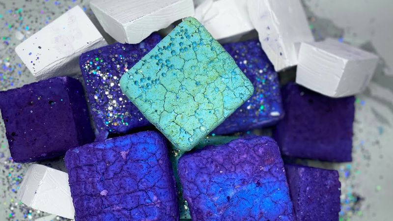 Pasted Gym Chalk Blocks video | Gym Chalk ASMR | SPED-UP inc. | Oddly Satisfying | Pebbles Play