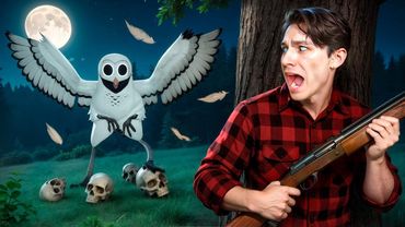 СОВА ЛЮДОЕД СЪЕЛА ЛЁНЮ НА ОБЕД!😱 ВЫЖИВАЮ 99 НОЧЕЙ В ЛЕСУ, УБЕГАЯ ОТ СОВЫ!😭