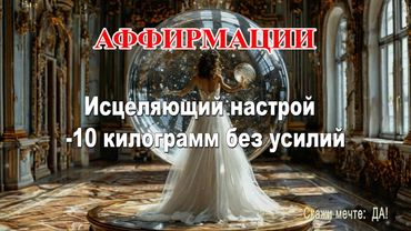 Аффирмации.   Исцеляющий настрой   минус 10 килограмм без усилий.