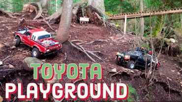 Toyotas visit RC playground - Canada's largest RC scale trail #Rc4wd #axial #wcst