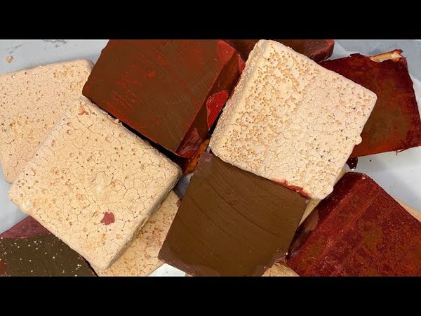 Pasted and Dyed Soft Gym Chalk Blocks ASMR | GYM CHALK ASMR | Oddly Satisfying