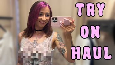 Transparent Try-on Haul | See through Sheer top with Xenia