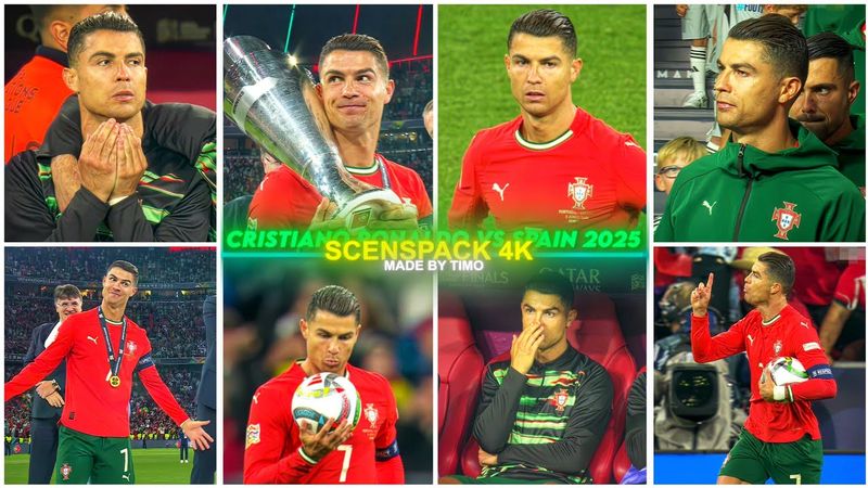Cristiano Ronaldo Vs Spain 2025 / RARE CLIPS ● SCENEPACK 4K ( With AE CC and TOPAZ )