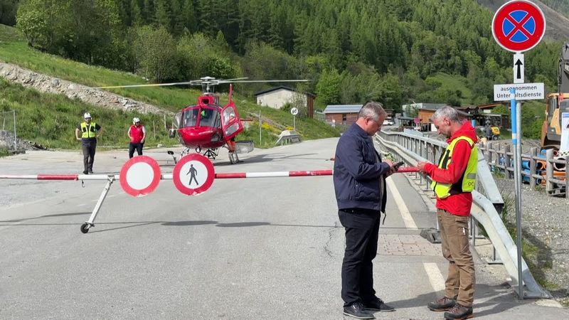 Scene in Wiler after glacier collapse destroyed the village of Blatten in Switzerland | AFP