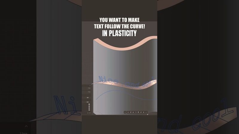 Text on Curve in Plasticity FAST! #plasticity #plasticity3d #plasticitytutorial #textoncurve #3d
