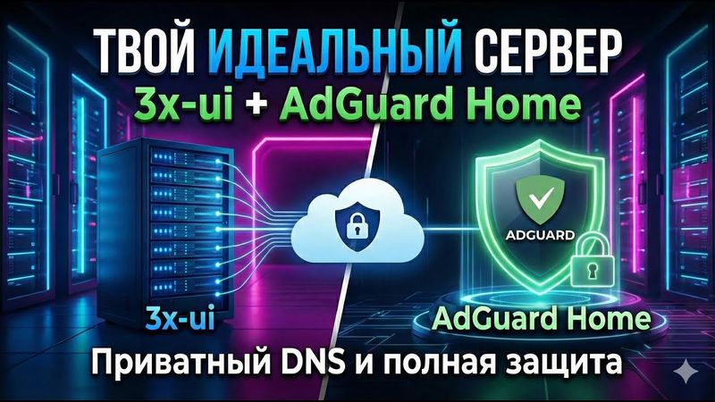 Твой ИДЕАЛЬНЫЙ сервер: 3x-ui + AdGuard Home. Приватный DNS и полная защита.